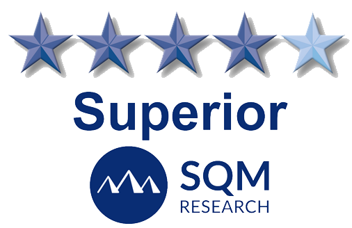 4 out of 5 star rating by independent research house SQM Research

