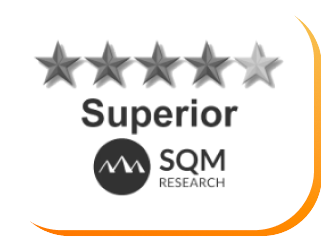 4 out of 5 star rating by independent research house SQM Research
