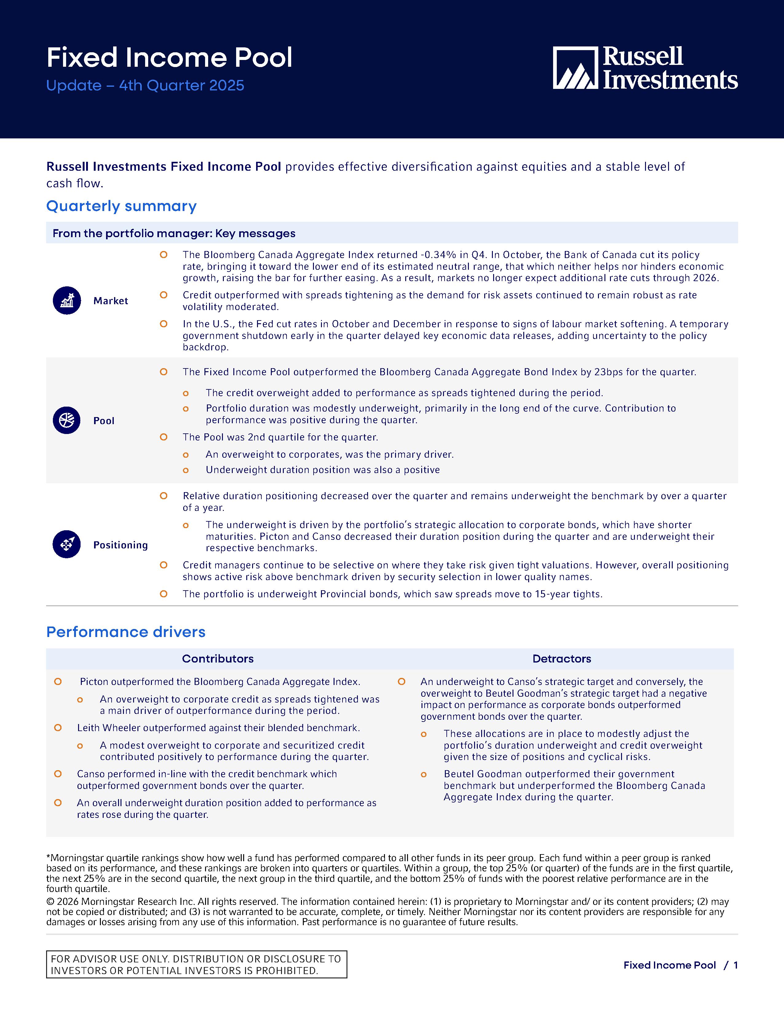 Fixed Income Pool Quarterly Update Brochure Thumbnail