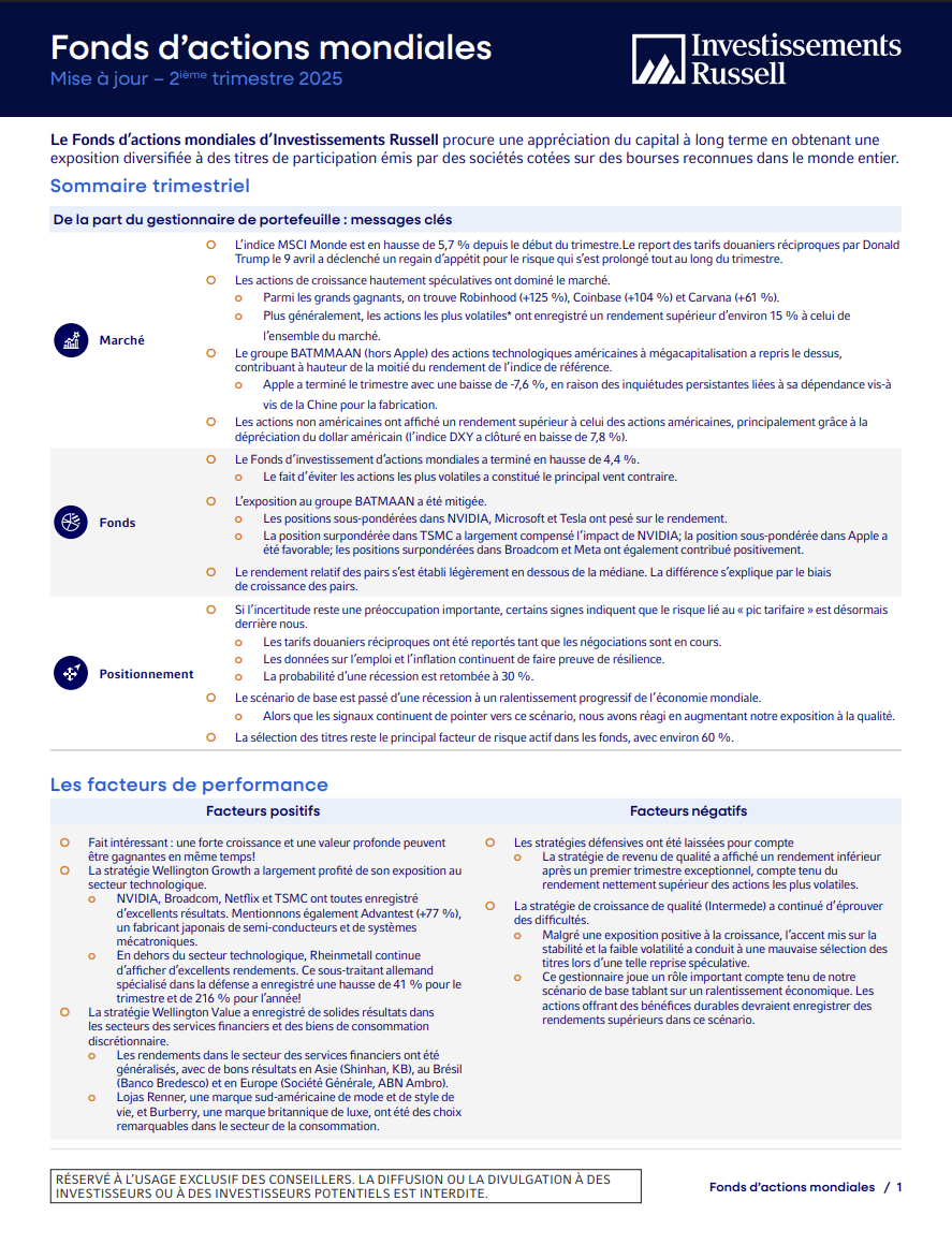 Global Equity Pool Quarterly Update Brochure Thumbnail