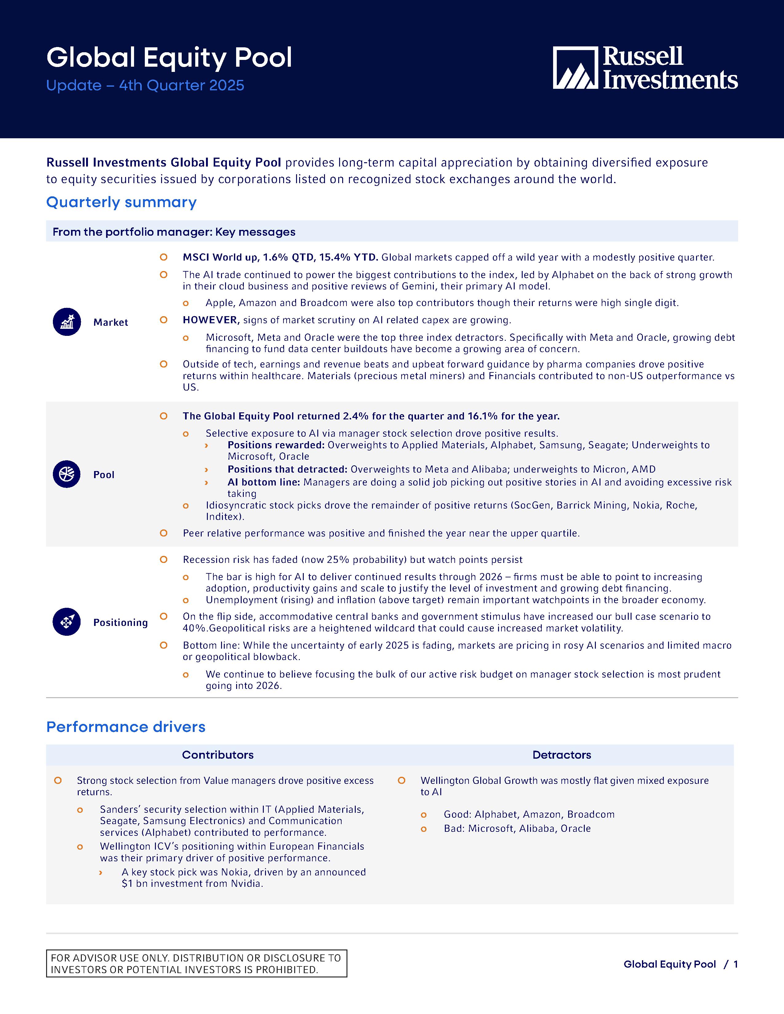 Global Equity Pool Quarterly Update Brochure Thumbnail
