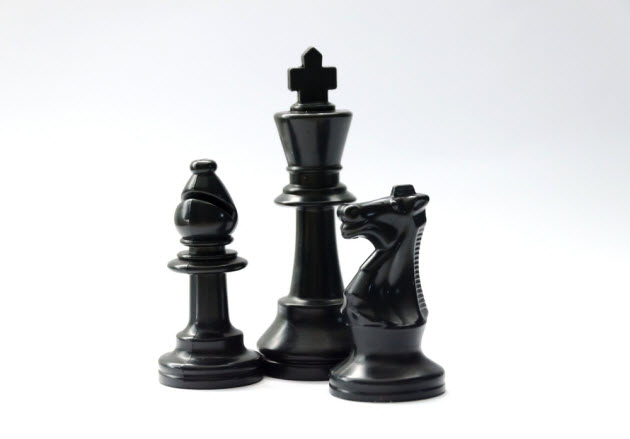 black chess pieces