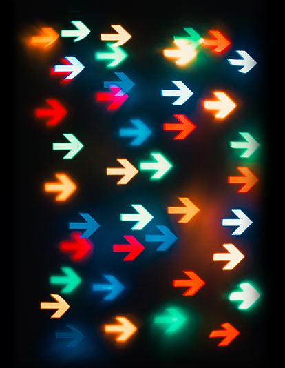 Colorful arrows pointing to the right