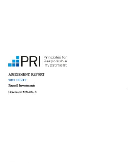 2020 PRI Assessment Report