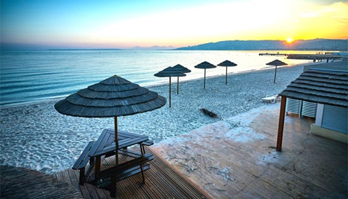 Executive in silhouette in conference room