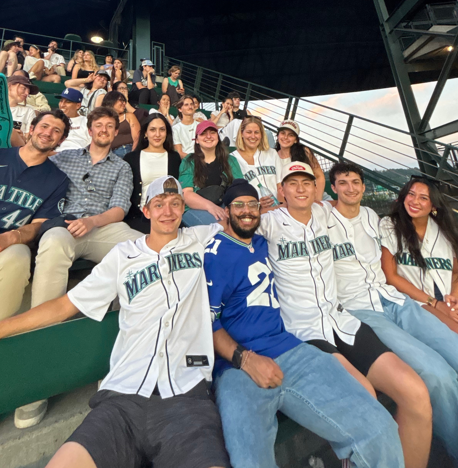 Interns at a baseball game