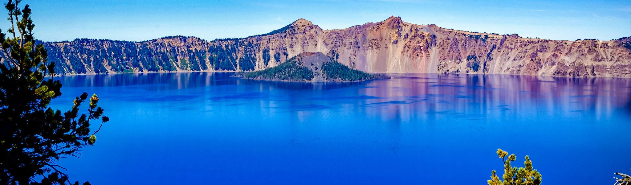 Peaceful mountain lake
