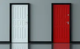 red door white door