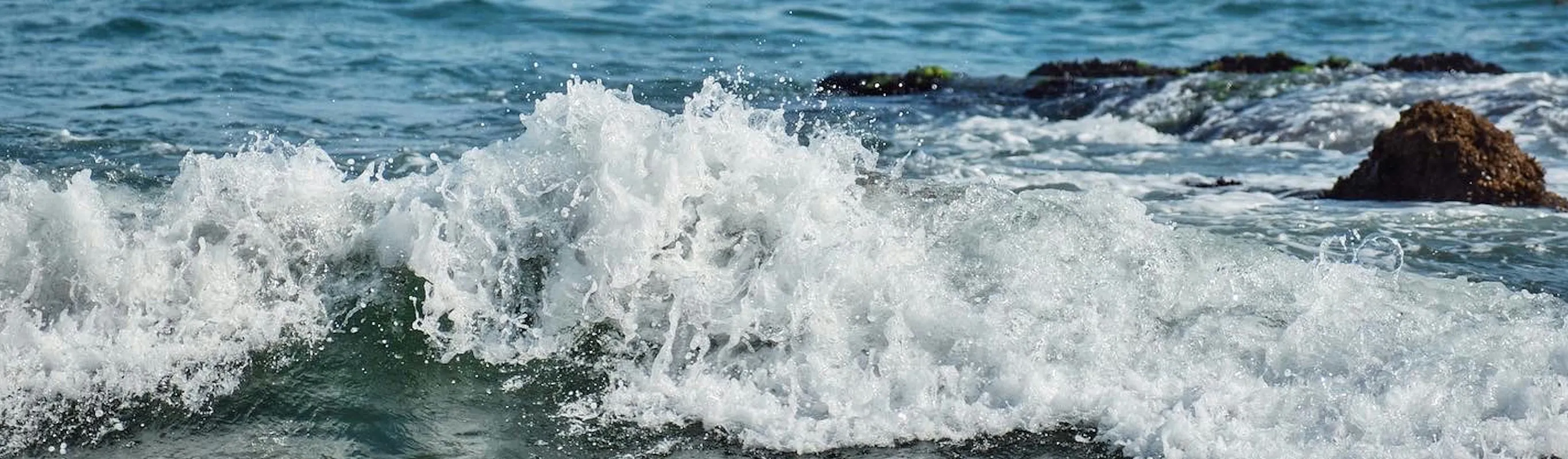 Ocean waves crashing ashore
