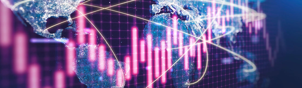 Global financial data visualization with digital graphs