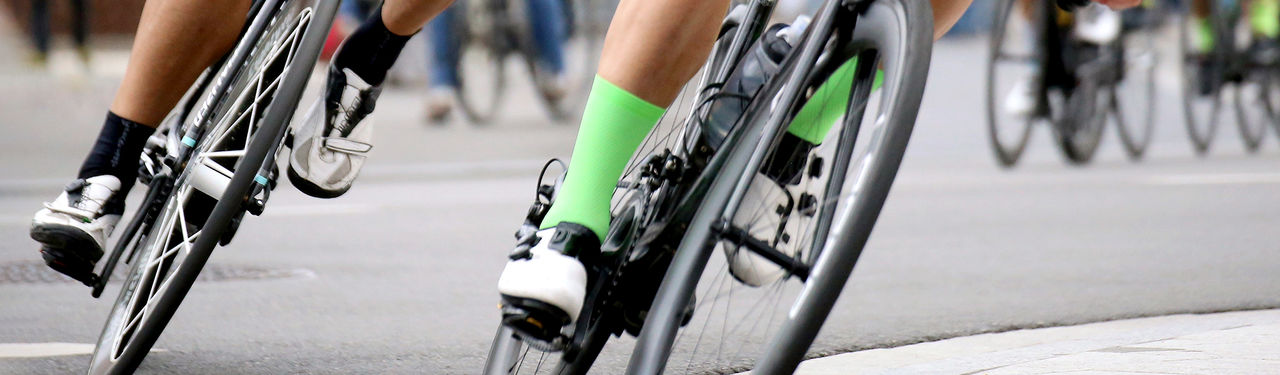 Cycle race, close-up